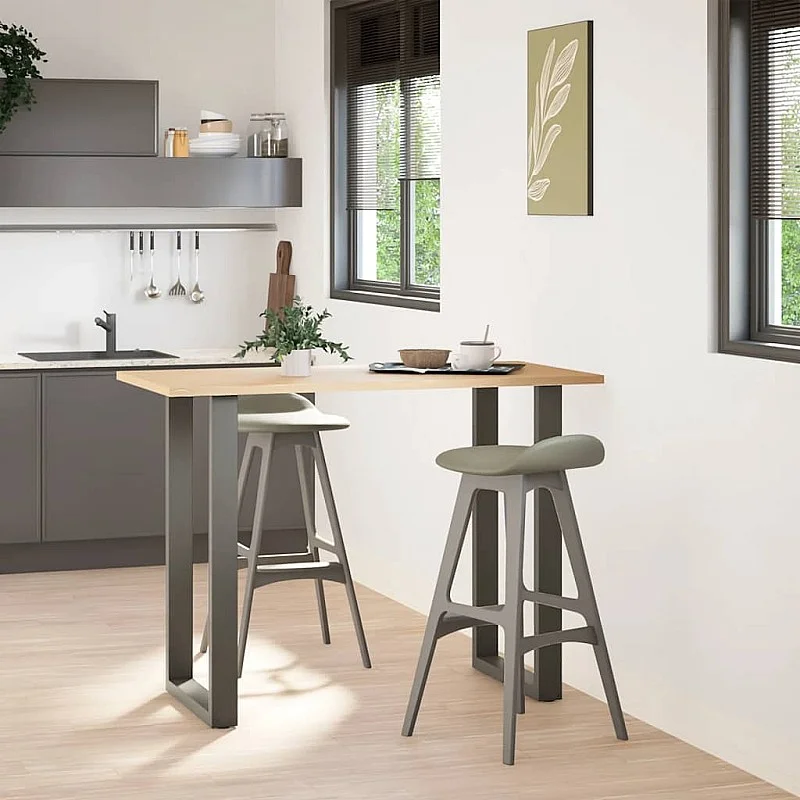 kafijas galdiņa kājas U-veida 2 gab antracītpelēki tērauds