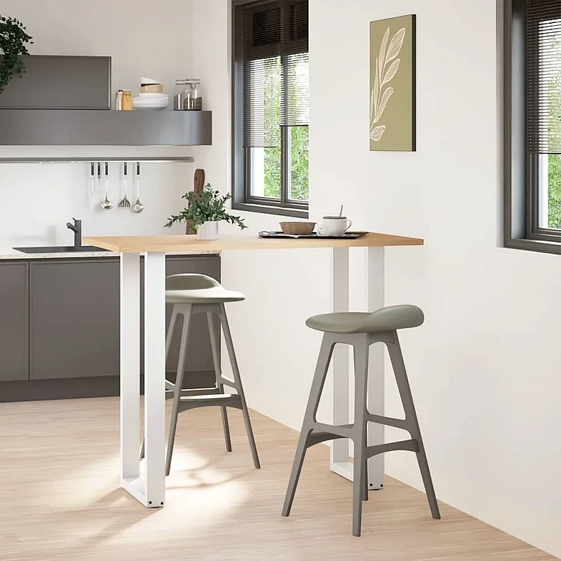 kafijas galdiņa kājas U-veida 2gab balts 40x(110-111)cm tērauds