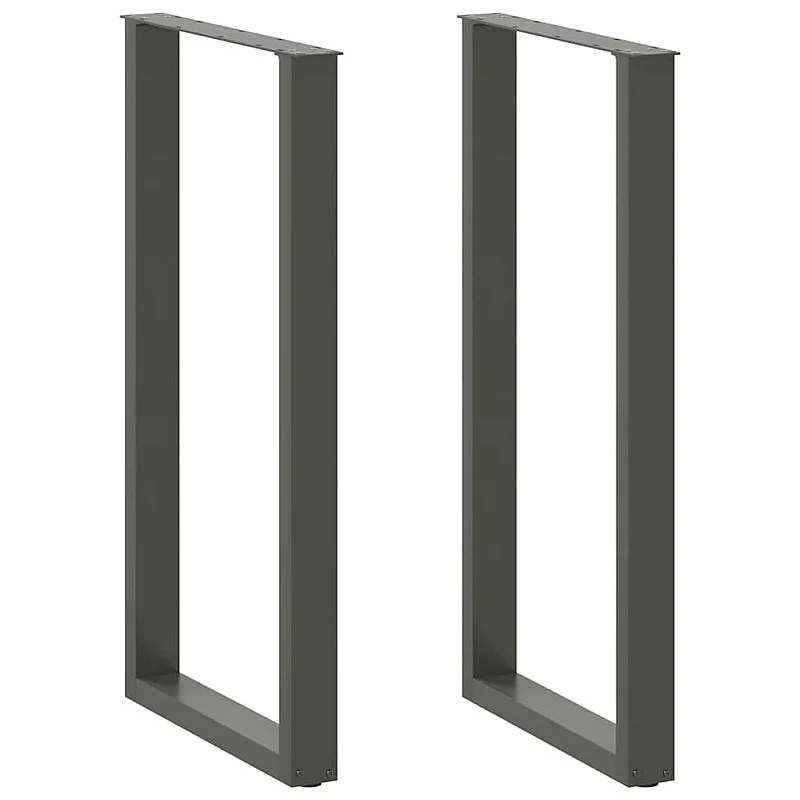 kafijas galdiņa kājas U-veida 2 gab antracītpelēki tērauds