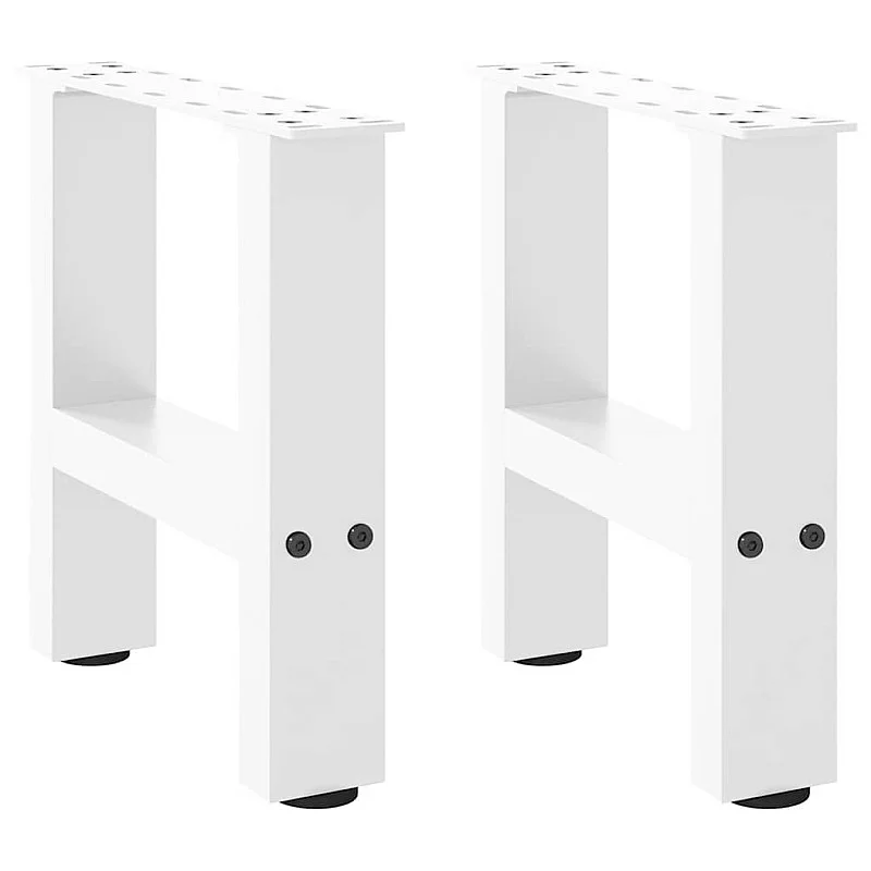 Kavos staliuko kojelės, balta, 2 vnt., 30x(30-31)cm, plienas Kavos staliuko kojelės, balta, 2 vnt., 30x(30-31)cm, plienas