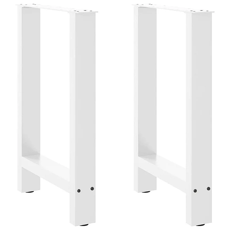ēdamgalda galda kājas baltas 2 gab 60x(72-73) cm tērauds