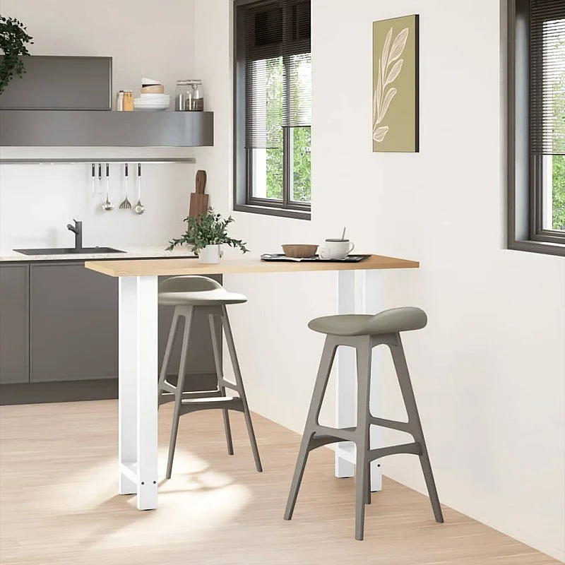 kafijas galdiņa kājas, balts, 2 gab., 40x(100-101) cm, tērauds