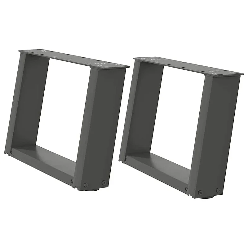 Kavos staliuko kojelės U formos 2 vnt Antracitas 50x(30-31) cm Kavos staliuko kojelės U formos 2 vnt Antracitas 50x(30-31) cm