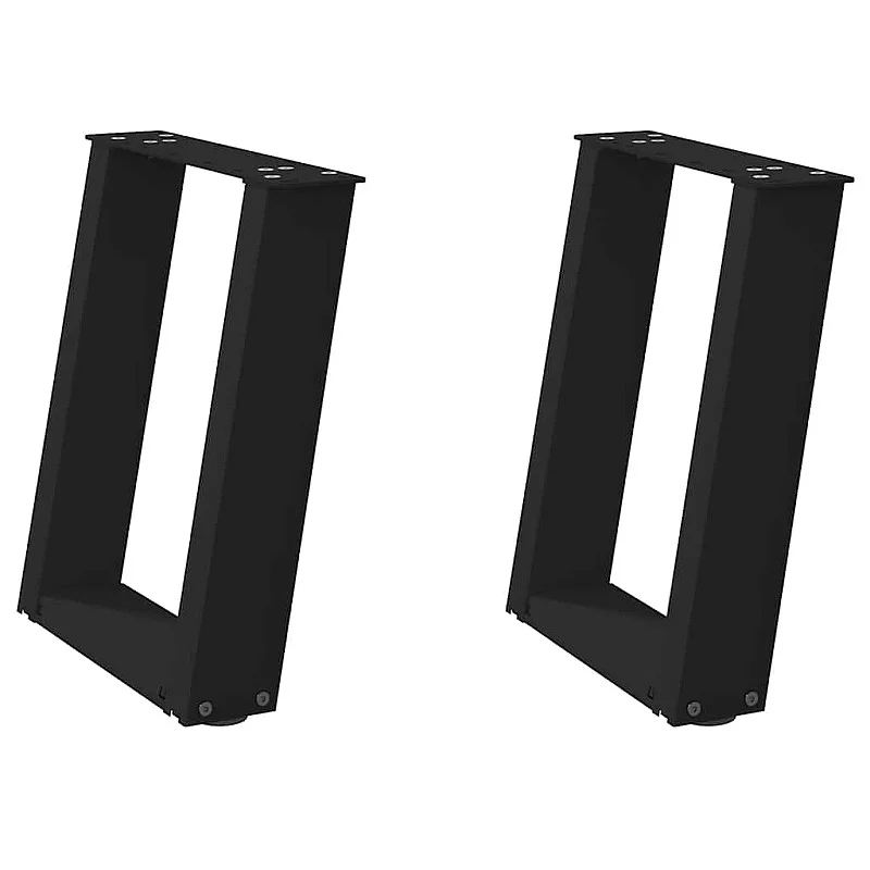 Kavos staliuko kojelės, U formos, 2 vnt., juoda, 38x(42-43) cm Kavos staliuko kojelės, U formos, 2 vnt., juoda, 38x(42-43) cm