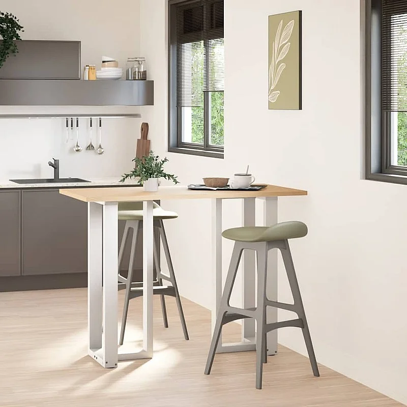 Bāra galda kājas T-veida 2 gab balts 50x35x(100-101) cm