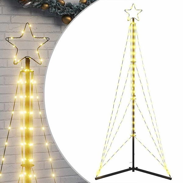 Ziemassvētku eglītes gaismiņas, 363 LED, silti baltas, 182 cm