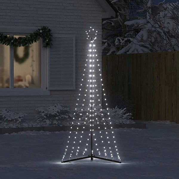 Ziemassvētku eglītes gaisma 339 LED auksti balts 182 cm