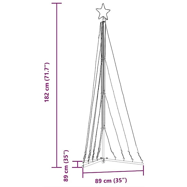 Ziemassvētku eglītes gaisma 339 LED auksti balts 182 cm