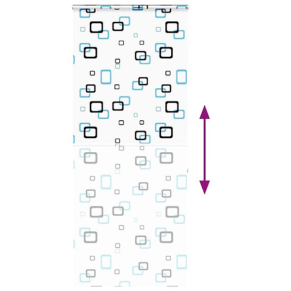 rullo žalūzija dušai kaseti, 90x240 cm, auduma platums 86 cm