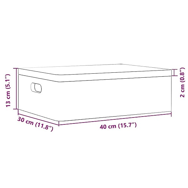 koka kaste ar vāku un rokturiem 40x30x13 cm priedes masīvkoka