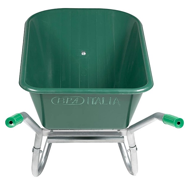 Wheelbarrow Green 90 L 150 kg cinkots tērauds un plastmasa