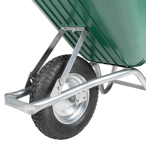 Wheelbarrow Green 90 L 150 kg cinkots tērauds un plastmasa