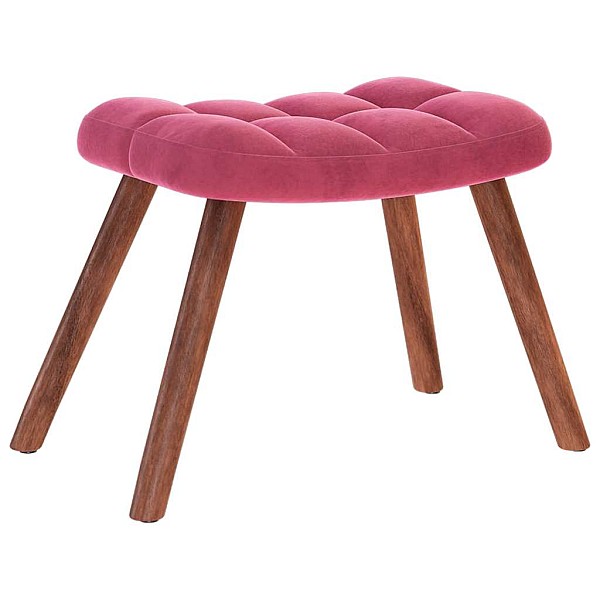 Šūpuļkrēsls ar Stool Wine Red Velvet