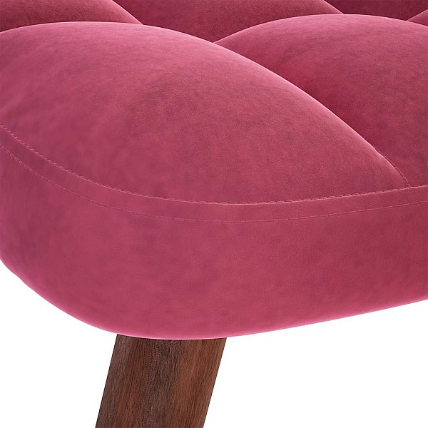 Šūpuļkrēsls ar Stool Wine Red Velvet