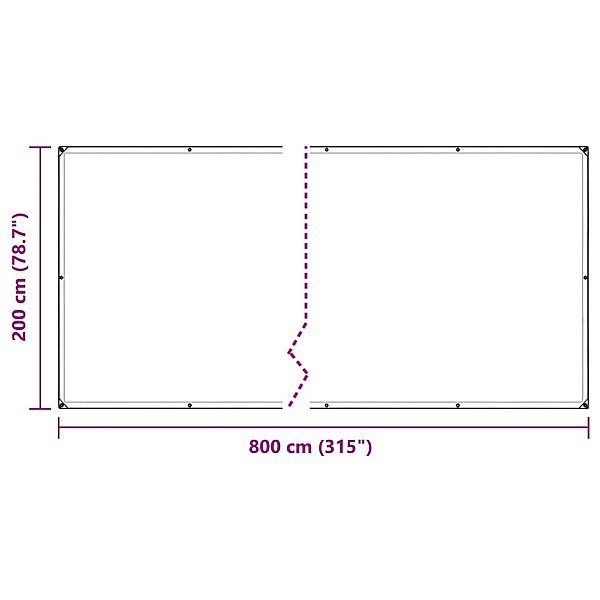 Caurspīdīgs Brezents ar cilpām 2x8 m Polietilēns