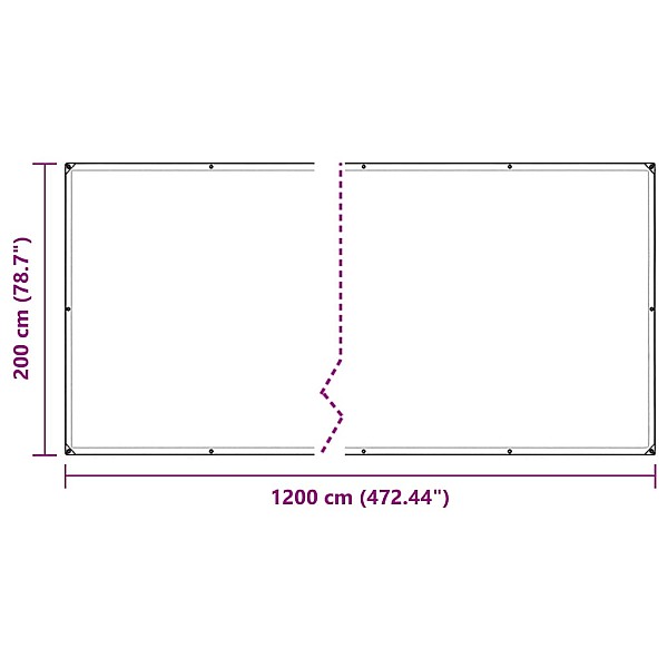 Caurspīdīgs brezents ar cilpām 2x12 m Polietilēns