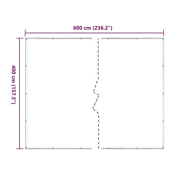 Caurspīdīgs brezents ar cilpām 4x6 m Polietilēns