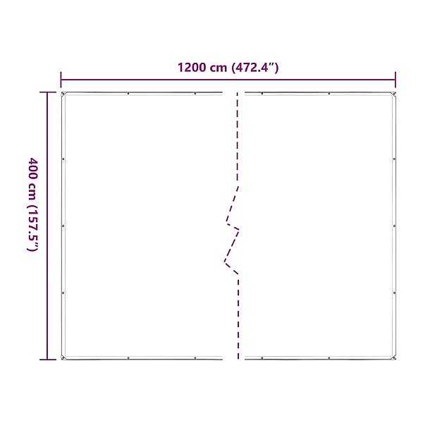 Caurspīdīgs Brezents ar cilpām 4x12 m Polietilēns