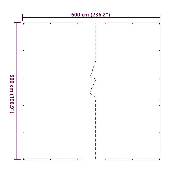 Caurspīdīgs Brezents ar cilpām 5x6 m Polietilēns