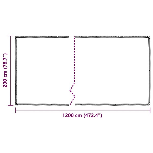 Caurspīdīgs brezents ar cilpām 2x12 m Polietilēns