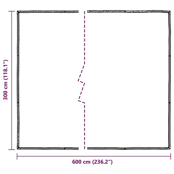 Caurspīdīgs brezents ar cilpām 3x6 m Polietilēns