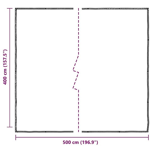 Caurspīdīgs brezents ar cilpām 4x5 m Polietilēns