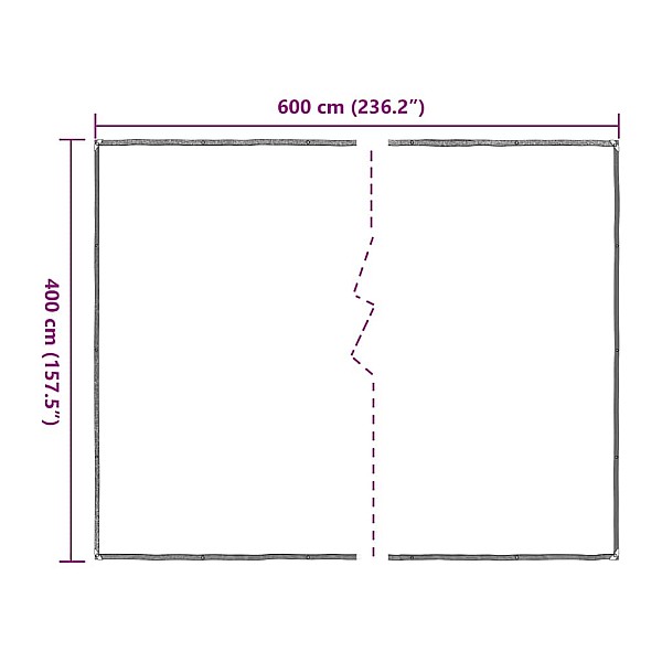 Caurspīdīgs brezents ar cilpām 4x6 m Polietilēns