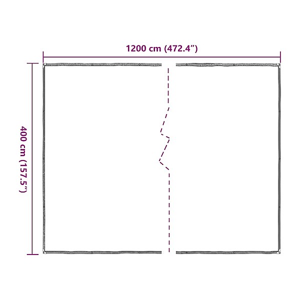 Caurspīdīgs Brezents ar cilpām 4x12 m Polietilēns