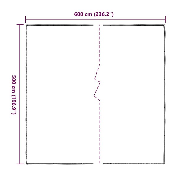 Caurspīdīgs Brezents ar cilpām 5x6 m Polietilēns