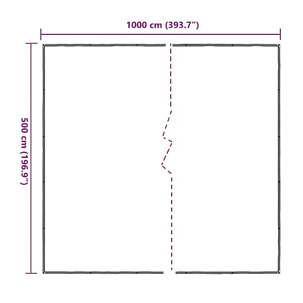 Caurspīdīgs brezents ar cilpām 5x10 m Polietilēns