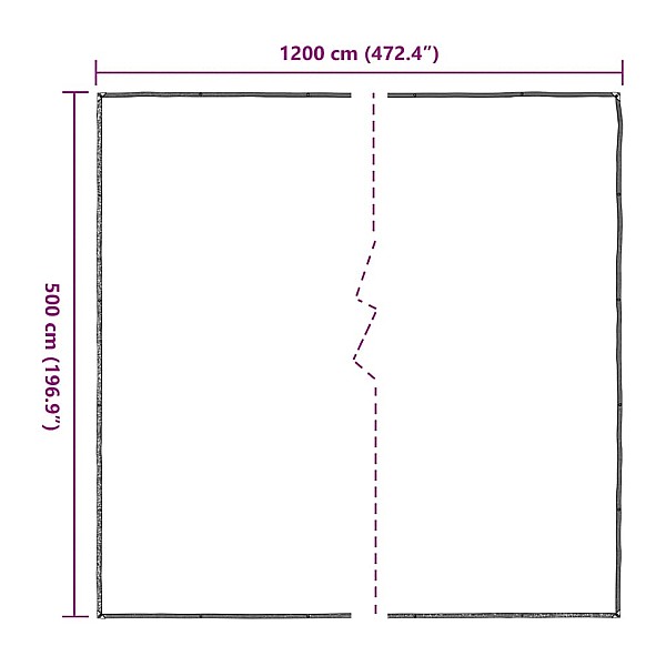 Caurspīdīgs brezents ar cilpām 5x12 m Polietilēns