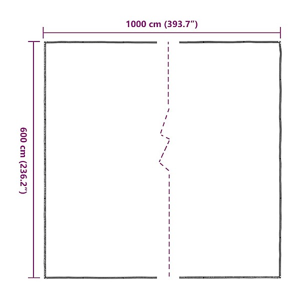 Caurspīdīgs brezents ar cilpām 6x10 m Polietilēns