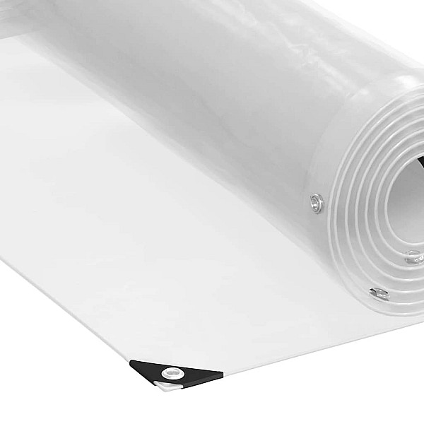 Caurspīdīgs brezents ar cilpām 1x2 m PVC