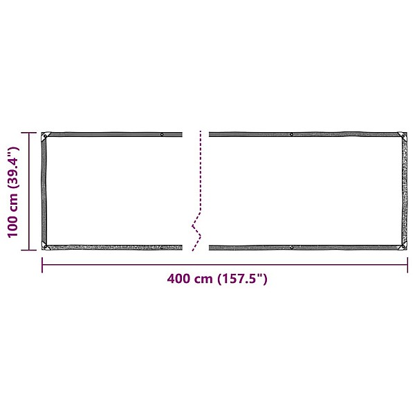 Caurspīdīgs brezents ar cilpām 1x4 m PVC