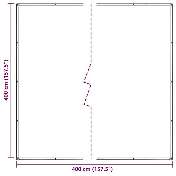 Caurspīdīgs brezents ar cilpām 4x4 m PVC