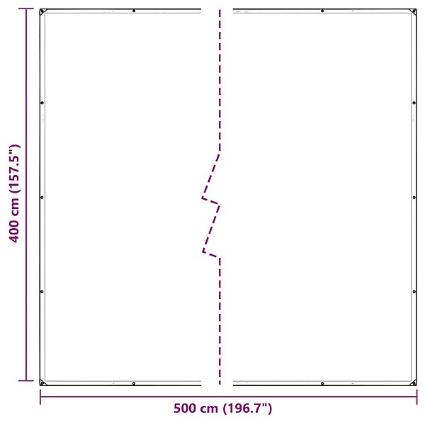 Caurspīdīgs brezents ar cilpām 4x5 m PVC