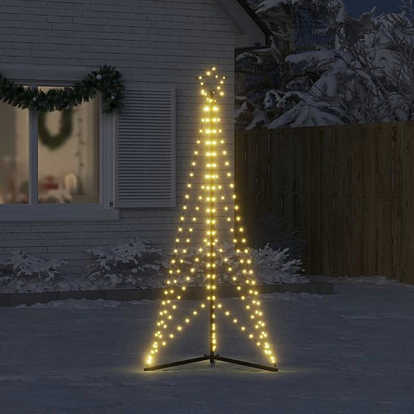 Ziemassvētku eglītes gaismiņas, 363 LED, silti baltas, 182 cm