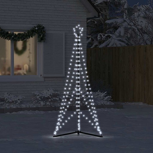 Ziemassvētku eglītes gaisma 363 LED auksti balts 182 cm