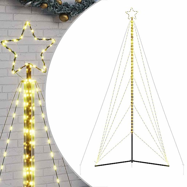 Ziemassvētku eglītes gaismiņas, 615 LED, silti baltas, 400 cm