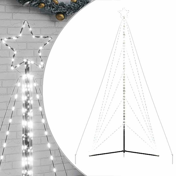 Ziemassvētku eglītes gaismiņas, 615 LED, vēsi baltas, 400 cm