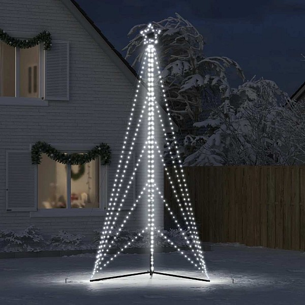 Ziemassvētku eglītes gaismiņas, 615 LED, vēsi baltas, 400 cm