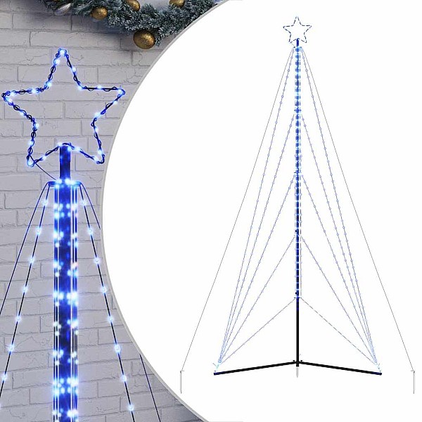 Ziemassvētku eglītes gaismiņas, 615 LED, zilas, 400 cm