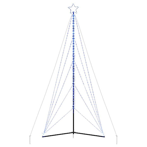 Ziemassvētku eglītes gaismiņas, 615 LED, zilas, 400 cm