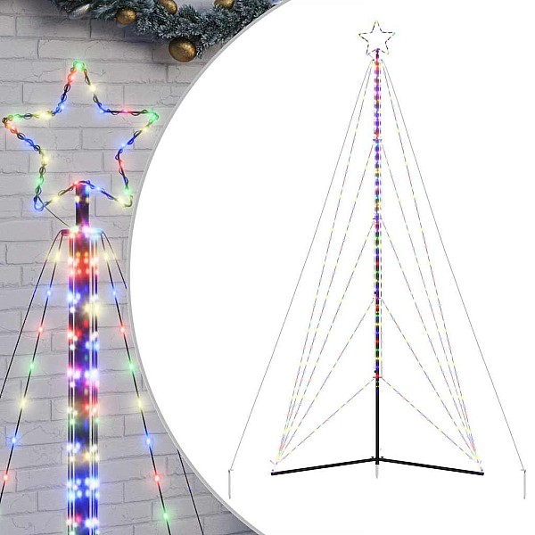 Ziemassvētku eglītes gaismiņas, 615 LED, krāsainas, 400 cm