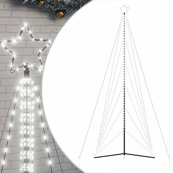 Ziemassvētku eglītes gaisma 861 LED auksti balts 480 cm