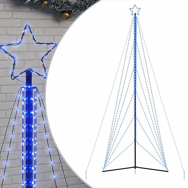 Ziemassvētku eglītes gaismiņas, 861 LED, zilas, 480 cm