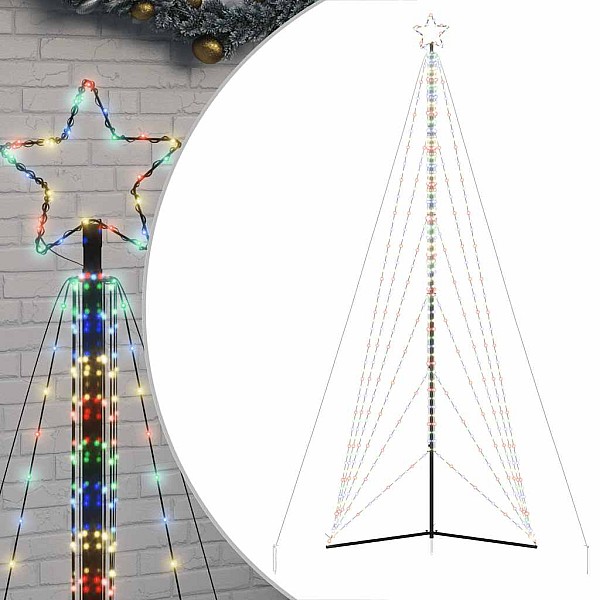 Ziemassvētku eglītes gaismiņas, 861 LED, krāsainas, 480 cm