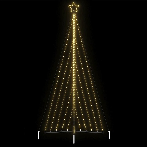 Ziemassvētku eglītes gaismiņas, 570 LED, silti baltas, 400 cm