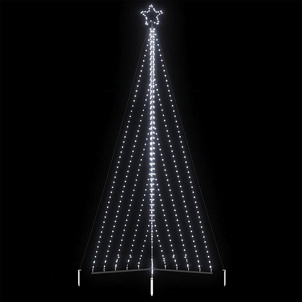 Ziemassvētku eglītes gaismiņas, 570 LED, vēsi baltas, 400 cm