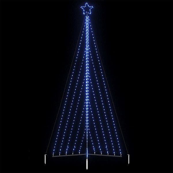 Ziemassvētku eglītes gaismiņas, 570 LED, zilas, 400 cm